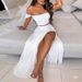 2024 European And American Women's Summer Slim-Fit French Bohemian Print Mid-Length Vintage Strapless Dress Set_ecoleips.com