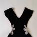 Korean Fashion Design Sense Niche Printing Short-sleeved T-shirt Retro Waist Thin V-neck Temperament Black Top Women's Summer_ecoleips.com