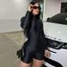 Long Sleeve Zip-Front Jumpsuit For Women, Fashion Bodysuit With Shorts, Trendy Streetwear Catwoman Style Romper_ecoleips.com