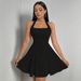Women Sexy Halter Neck Backless A Line Short Dress Summer Party Night Out Bodycon Mini Dress For Women_ecoleips.com