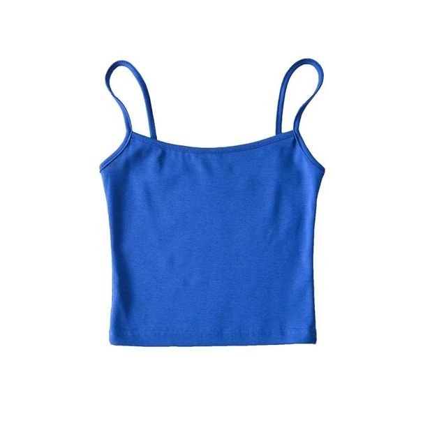 Women's Clothing Flat Short Camisole Vest Female Fashion Elastic Tight Camisole Basic Top_ecoleips.com