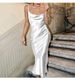 Aria Basics Aria Basics 2025 Cross-border European And American Satin Backless Strap Tie Sexy Mermaid Nightgown Nightclub Style Evening Dress_ecoleips.com