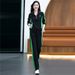 Women's Casual Sports Suit Slim Stand Collar Sweater Wide Leg Pants Two Piece Set Fashionable Spring Autumn 2024 New Style_ecoleips.com