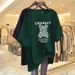 Women's Oversized Drop Shoulder T-Shirt | 100% Cotton Round Neck Tee | Mid-Length Casual Top_ecoleips.com