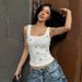 French-style Hot-selling Women's Clothing 2025 Winter Fashion Unique Slim-fit Cropped Top U-neck Knitted Vest For Women_ecoleips.com