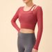 K Yoga Suit Top With High-end Feel, Mesh Long Sleeved Short Sleeved Two-piece Set, Sports Interior One-piece_ecoleips.com