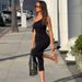 2026 Summer New Women's Clothing Fashion Simple Shoulder Cropped Pants Strap Slim Jumpsuit_ecoleips.com