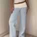 DiYun European And American Casual Vacation Striped Waist-Tied Long Pants Women's Clothing 2025_ecoleips.com