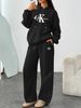 Women's High-End Casual Sports Suit Trendy Fashion Brand Jacket With Wide Leg Pants Spring New Style Two-Piece Set_ecoleips.com