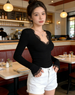 Long Sleeve Lace T-Shirts Women Spring Autumn Simple Vasual Slim Leisure Elegant Comfortable Sexy Ladies Clothing Girls Thin Ins_ecoleips.com