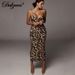 Dulzura Women Party Club Evening Streetwear Leopard Bodycon Midi Dress 2024 Summer Clothes Wholesale Items For Business_ecoleips.com