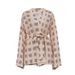 2023 European And American New Loose Printed Women's Casual Tie Long Sleeve Pajamas High Waist Shorts Set Homewear_ecoleips.com