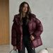 Drawstring Cotton Clothes Winter New Hooded Zipper Cotton Clothes Comfortable Warm Cotton Clothes Jacket_ecoleips.com