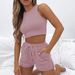 Women's Clothing Summer Suit Solid Color Vest Fashion Casual Short 2 Piece Suit For Women_ecoleips.com