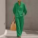 Women's Clothing Casual Shirt And Trousers Set - Urban Style Outfit For Everyday Wear_ecoleips.com