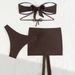 Women's Clothing Three Piece Sexy Bikini Women's Tube Top New Backless Lace Up_ecoleips.com