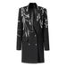 Women's Clothing Middle Eastern Style Super Heavy Beaded Suit Dress Gray Temperament Dress Skirt_ecoleips.com
