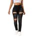Women's Clothing Black Ripped Jeans Women's Elastic New Tight Elastic Slim Fashion Slim Fit Pants_ecoleips.com