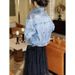 Fashionable Simple Design Sequin Denim Jacket Women, 2026 Spring Autumn New Style, Versatile And Loose-fitting Top For_ecoleips.com