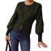 Essential Solid Color Knit Sweater - Women's Oversized Pullover With Comfortable Core-Spun Yarn (Olive Green, S-Xxl)_ecoleips.com