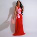 Women's Clothing oblique shoulder hollow print long skirt Slim sexy dress for women_ecoleips.com
