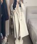 Elegant Women's Wool Coat Winter Long Sleeve Warm Fleece Lined Trench Jacket For Petite To Plus Size (Oatmeal, Black)_ecoleips.com