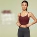 Women's Clothing Sexy Strappy Sports Bra – Built-in Padding, Yoga & Gym Workout Top, Breathable & Supportive_ecoleips.com