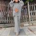 Elegant Solid Color Muslim Women's Casual Fashion Pants Set Modest Middle Eastern Arabic Style for Everyday Wear_ecoleips.com