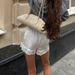 Women Satin Shorts Lace Trim Mini Micro Shorts Pajamas Shorts Elastic Waist Pj Bottoms Kawaii Harajuku Sleepwear Pyjama_ecoleips.com