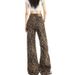 Aria Basics Leopard Print Wide-leg Jeans For Women, 2025 Autumn And Winter New Style, High-waisted, American-style, Loose, Slimming,_ecoleips.com