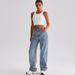 Luoqi Women's Ribbed Yoga Vest Spring/Summer Training Fitness Top Tight Fitting Casual Outerwear_ecoleips.com
