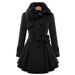 Slim-fit Long Woolen Jacket Double-breasted Woolen Coat Trench Coat Women_ecoleips.com