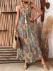 European And American Cross-border Foreign Trade Women's Draped Slip Bohemian Resort-st Long Dress, Artistic Retro_ecoleips.com