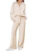 Aria Basics Aria Basics 2025 European And American Foreign Trade Autumn Winter Casual Sports Zipper Long Sleeve Sweatshirt Wide Leg Pants_ecoleips.com