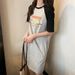 Summer Loose Duck-printed Korean Style Simple And Casual Round-neck Dress For Pregnant Women_ecoleips.com