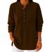 Corduroy Button-Down Shirt – Relaxed Fit V-Neck Blouse For Women, Soft & Stylish (Wine Red/Navy/Black, S-Xxxl)_ecoleips.com
