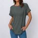 Women's Summer Short-Sleeved Shirt With Casual Round-Neck Design_ecoleips.com