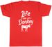 Women's T-Shirts Funny Mens T-Shirt Life Is Better With A Donkey Tee Gift_ecoleips.com