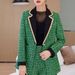 Women's Clothing retro suit suit style elegant fashionable slimming suit jacket tweed mid-length_ecoleips.com