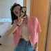 Women's Clothing Women's Style Pink Short Sleeved Suit Jacket For Summer Sophisticated And Mature Vibe Long Sleeve For Formal & Casual_ecoleips.com