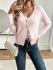 Gentle And Soft Knitted Cardigan, V-neck Button-down Faux Mink Fleece Sweater, Elegant And Versatile Short Outerwear._ecoleips.com