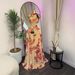 European And American Style Women's Sleeveless Dress Printed Sweet Design Elegant Belted Long Skirt for Vacation_ecoleips.com