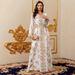 Women's Clothing V Neck Long Sleeve Lace Long Skirt Robe Dress_ecoleips.com