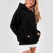 25 Autumn/Winter Women's Fashion Striped Hooded Loose-Fitting Long-Sleeved Sweatshirt_ecoleips.com