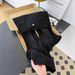Disco Ball Wide-Leg Jeans For Women – Black High-Waisted Rhinestone Embellished Flared Pants With Distressed Detailing (S-3XL)_ecoleips.com