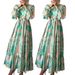 Ladies Fashion Temperament Elegant Contrast Color Personality Cuff Design With Belt Long Dress_ecoleips.com