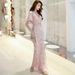 Grey Sequined Evening Gown Women's Elegant Mermaid Silhouette High-End Socialite Banquet Hostess Dress New 2026 Style_ecoleips.com