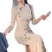 Yulanxiang New Chinese Style Printed Lace Modified Cheongsam Autumn Elegant High-End Vintage Long-Sleeve Dress 2025_ecoleips.com