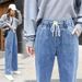 Women's Wide-Leg Jeans, New Spring Autumn Style, Elastic Waist, Loose Fit, Casual Straight Pants For And Junior High_ecoleips.com