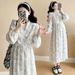 Autumn New Korean Fashion Chiffon Maternity Dress_ecoleips.com